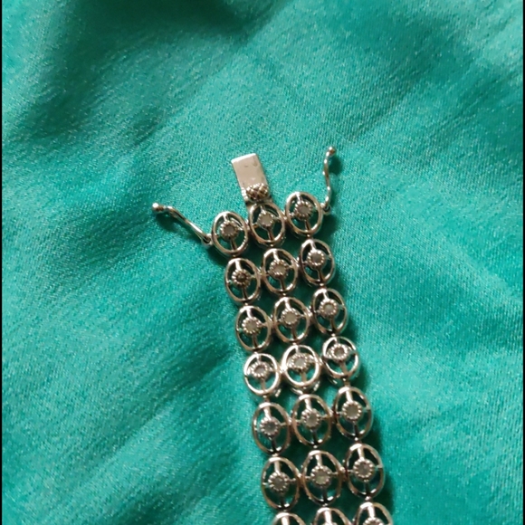 Sterling  daimond  tennis bracelet - Picture 3 of 3